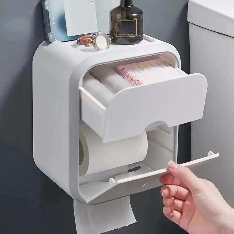 Storage Box Toilet Paper Organizer Waterproof