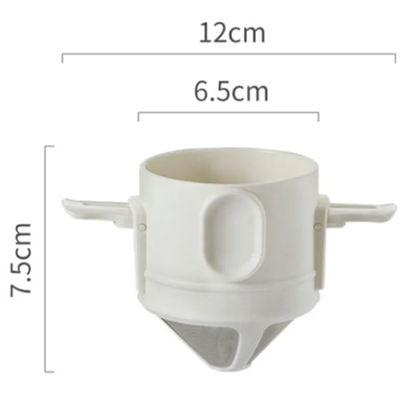 Stainless Steel Portable Coffee Filter Drip Coffee Tea Holder Reusable Mug Coffee Dripper Tea Cup Set Coffee Pot Coffeeware