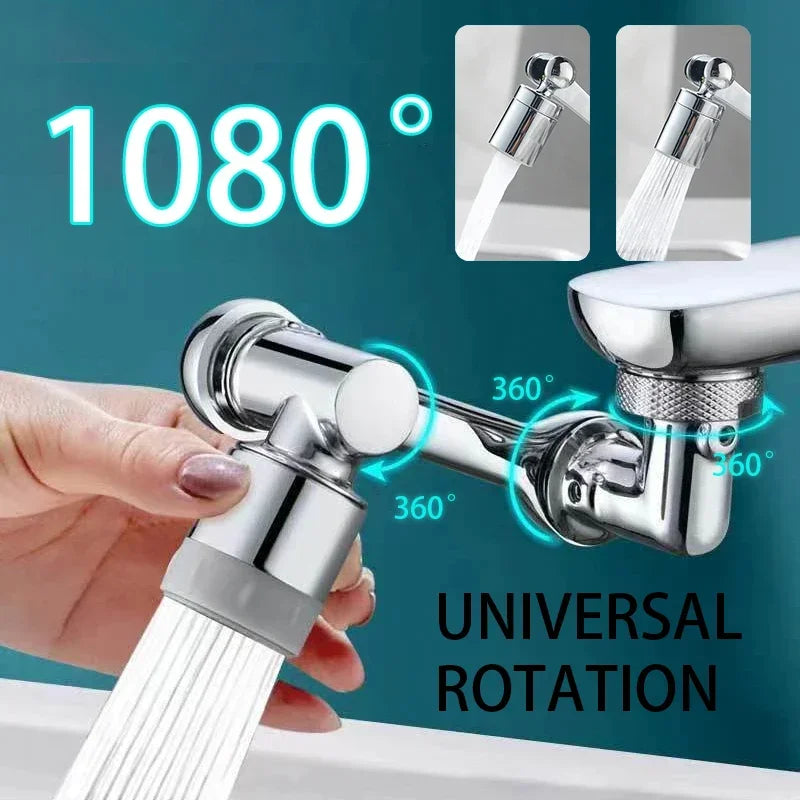 Rotatable Extension Faucet Sprayer Head 2 Spray Modes Universal Bathroom Tap Extend Adapter Aerator