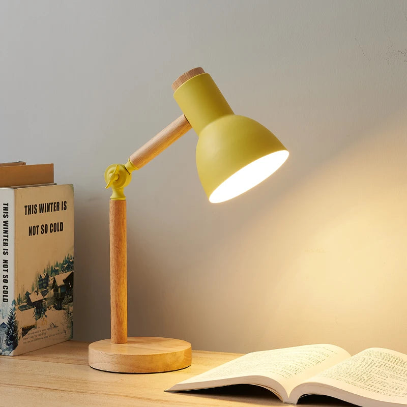 Creative Nordic Table Lamp Wooden Art LED