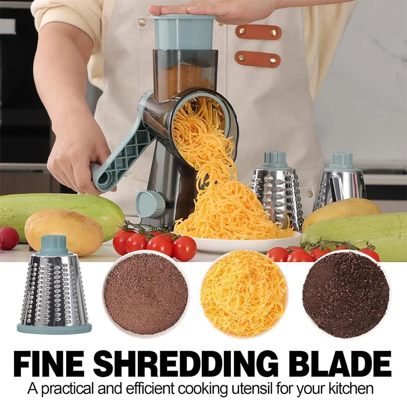 3-in-1 Rotary Cheese/Vegetable Grater & Nut Grinder
