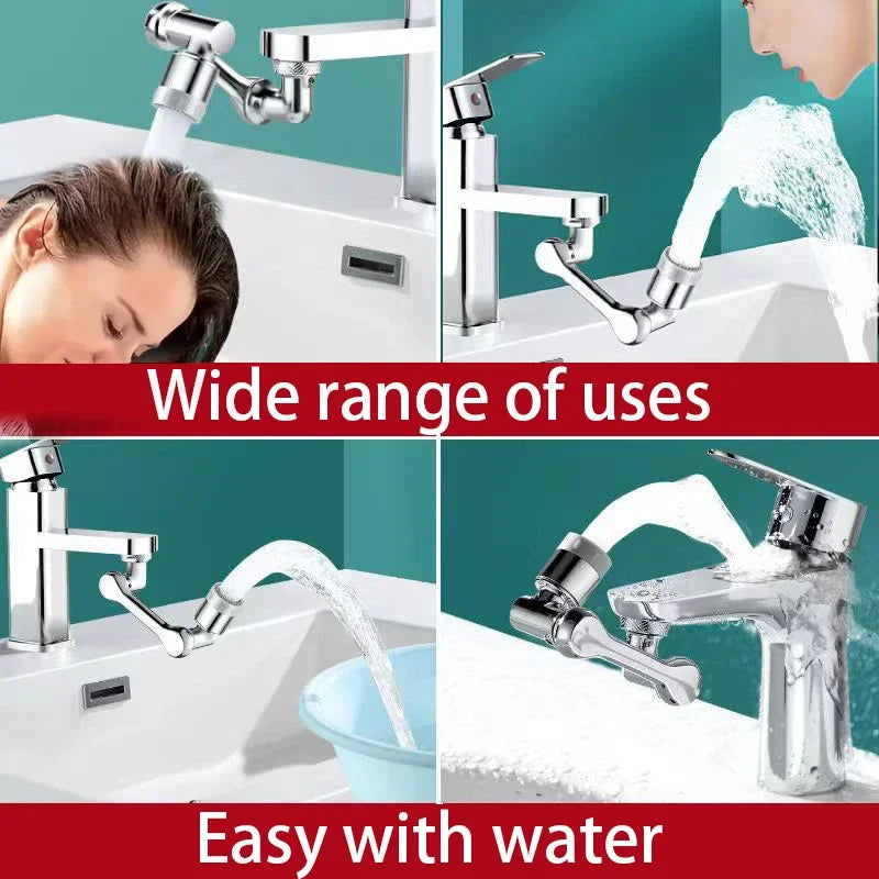 Rotatable Extension Faucet Sprayer Head 2 Spray Modes Universal Bathroom Tap Extend Adapter Aerator