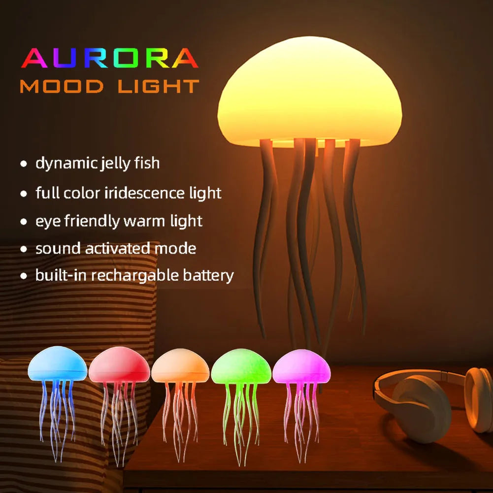 Jellyfish Night Light with Dancing Legs Jellyfish Table Lamp