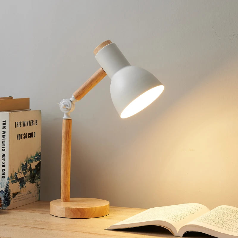 Creative Nordic Table Lamp Wooden Art LED