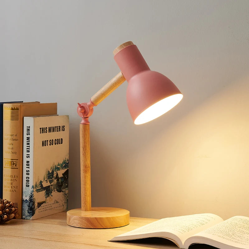 Creative Nordic Table Lamp Wooden Art LED