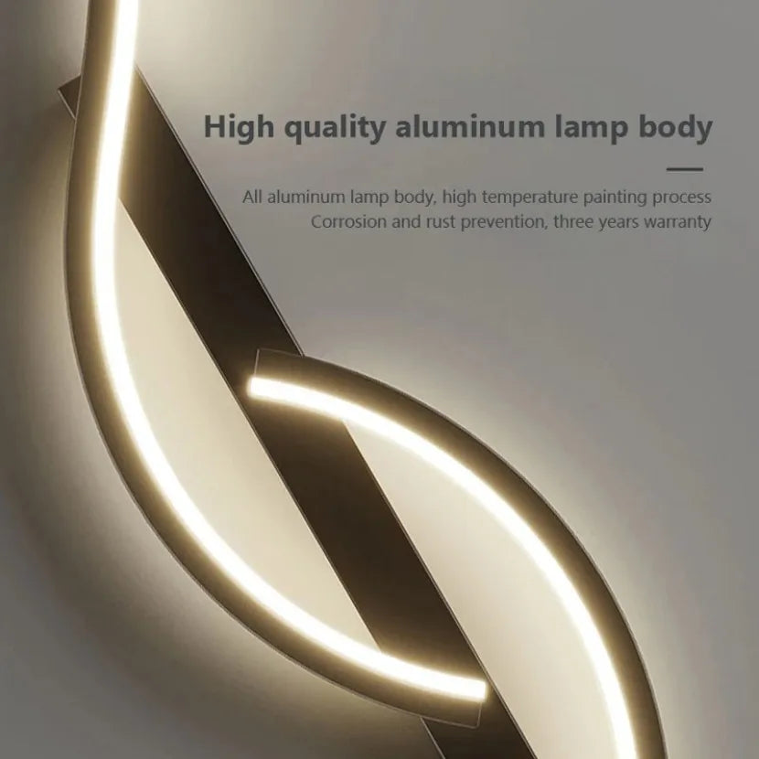 Long Strip LED Wall Lamp Modern Remote Control