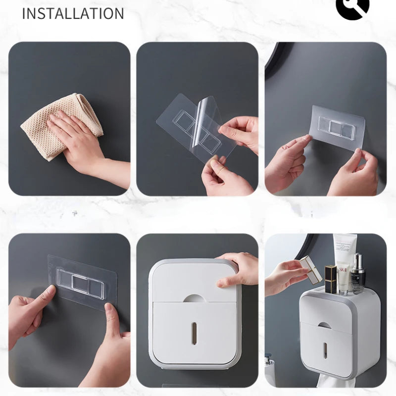 Storage Box Toilet Paper Organizer Waterproof