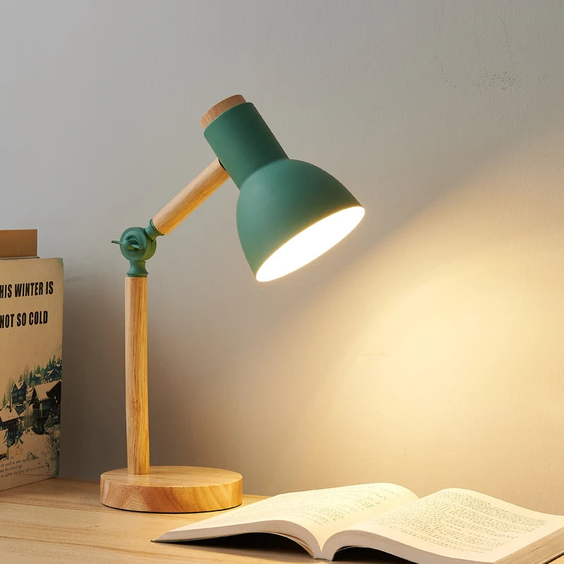 Creative Nordic Table Lamp Wooden Art LED