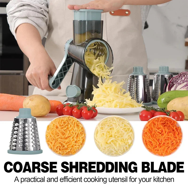 3-in-1 Rotary Cheese/Vegetable Grater & Nut Grinder