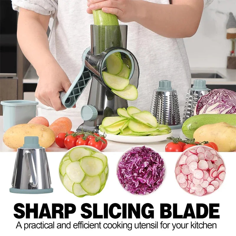 3-in-1 Rotary Cheese/Vegetable Grater & Nut Grinder