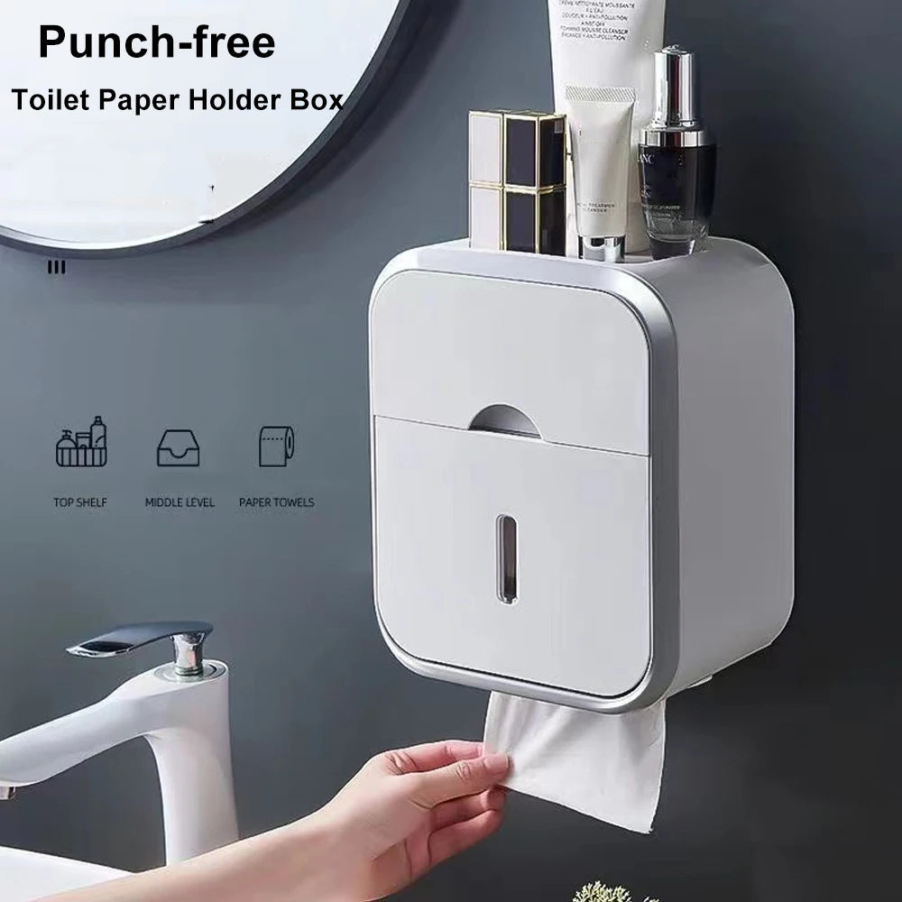 Storage Box Toilet Paper Organizer Waterproof